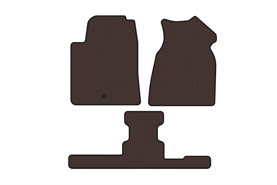 GMC Acadia 2006–2017 Gumové autokoberce do interiéru Carsuit (1+3 řada, 2013-2017, hnědé) Fotografie 1