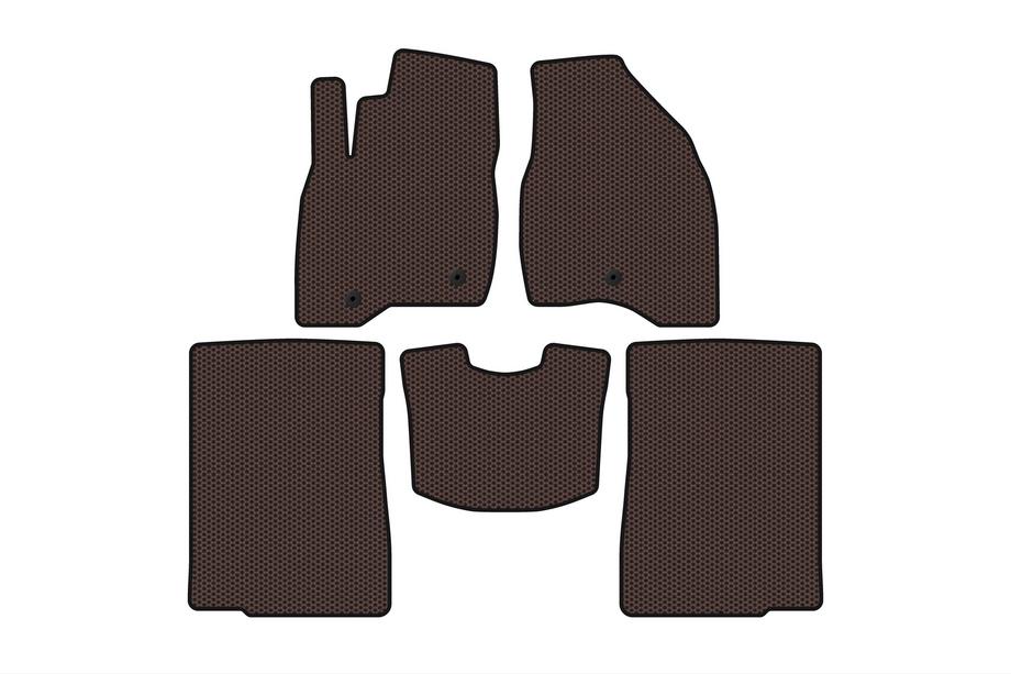 Ford Explorer 2011–2019 Gumové autokoberce Carsuit (2015-2017, 2 řady, 7místné, hnědé) Image