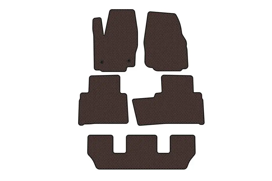 Ford Galaxy 2007–2015 Gumové autokoberce Carsuit (3 řady, hnědé) Image