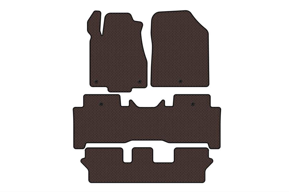Acura MDX 2007–2013 Gumové autokoberce Carsuit (3 řady, hnědé) Image