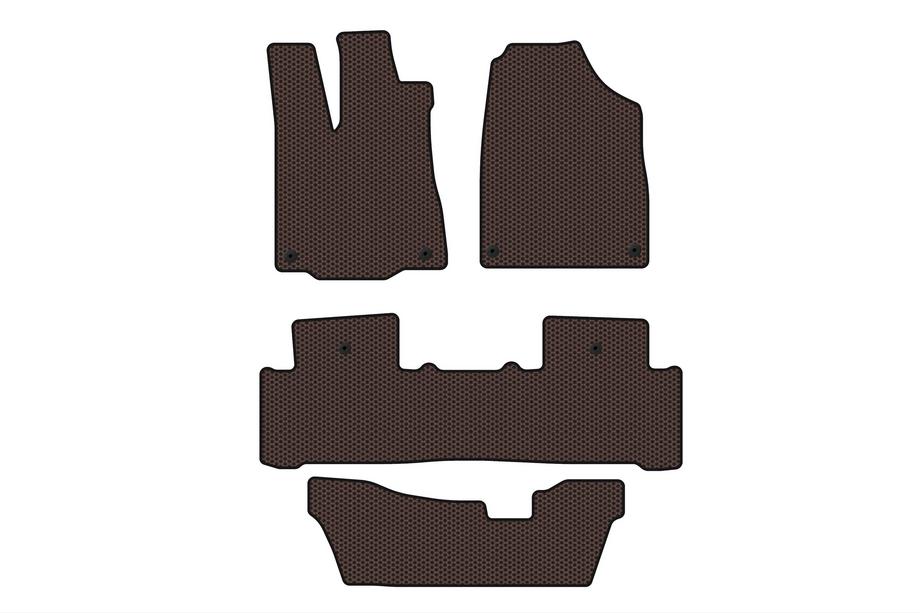 Acura MDX 2013–2020 Gumové autokoberce Carsuit (3 řady, hnědé) Image