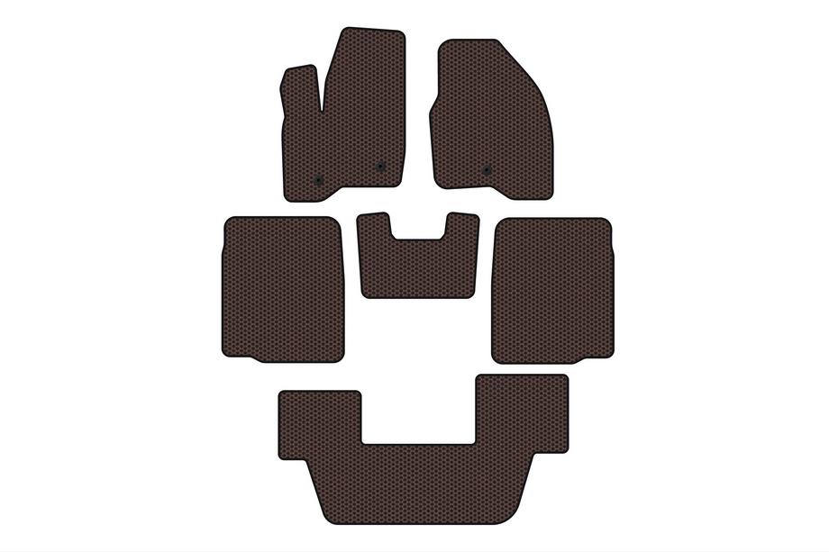 Ford Explorer 2011–2019 Gumové koberečky do interiéru Carsuit (3 řady, 2011-2015, hnědé) Image