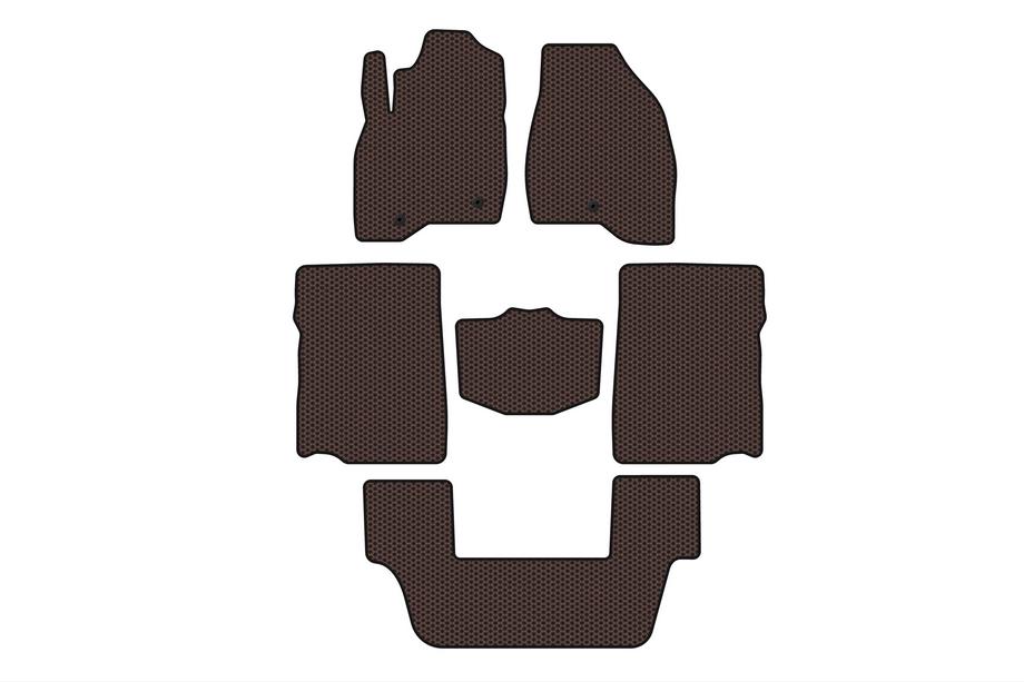 Ford Explorer 2011–2019 Gumové rohože Carsuit (2017-2019, 3. řada, 7místný, hnědé) Image