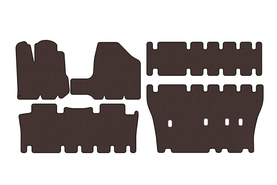 Toyota Sienna 2003–2009 Gumové autokoberce Carsuit (3 řady, hnědé) Image