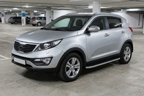 Kia Sportage 2010–2015 Boční prahy Tayga Grey (2 ks, hliník) fotografie 1