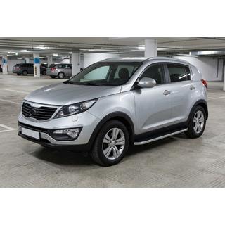 Boční prahy Tayga Grey (2 ks, hliník) Kia Sportage 2010–2015 fotografie 1
