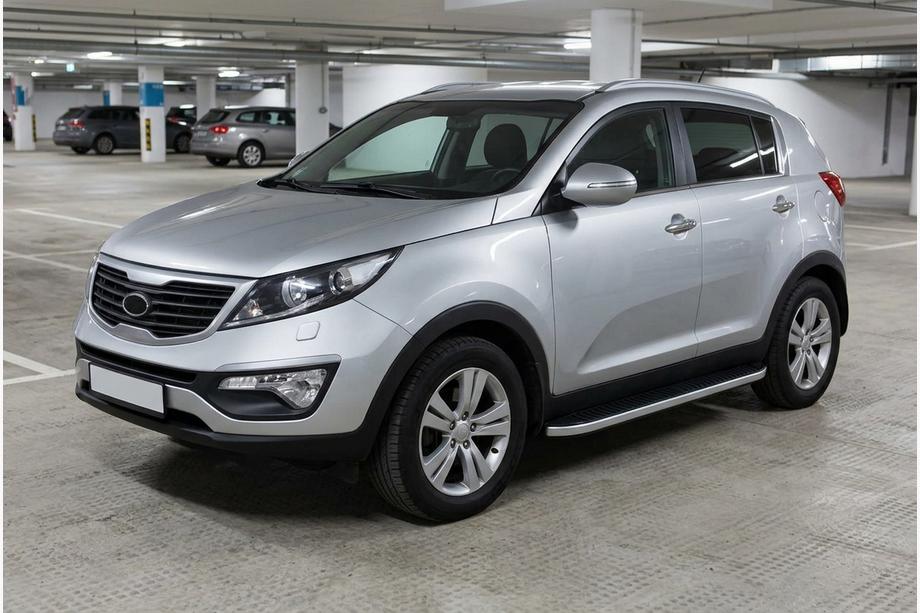 Kia Sportage 2010–2015 Boční prahy Tayga Grey (2 ks, hliník) Image