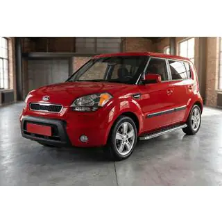 Boční prahy Maydos V1 (2 ks, hliník ↗ nerez) Kia Soul I 2008–2013 fotografie 1