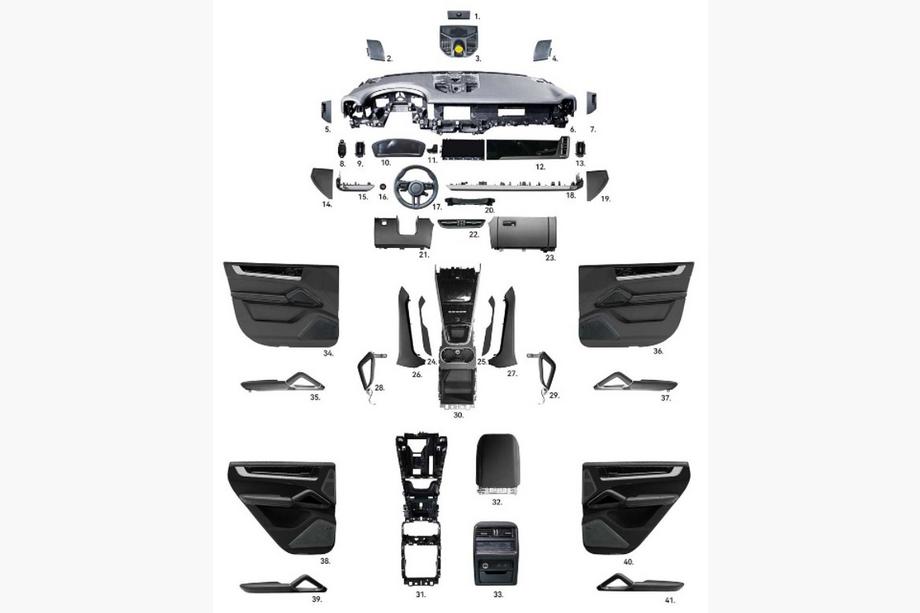 Porsche Cayenne 2010–2017 Sada pro upgrade interiéru pro modely 2023+ Image