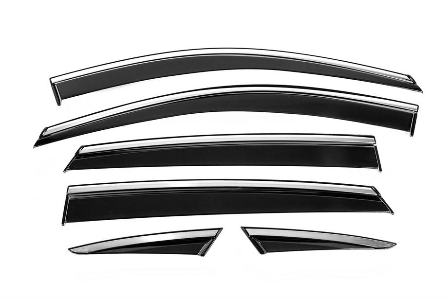 MG ZS 2017–2024 Ofuky oken s chromovou lištou Niken Luxury (6 ks) Image