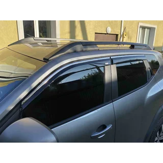 Okenní deflektory s chromovanou lištou Niken Luxury (4 ks)