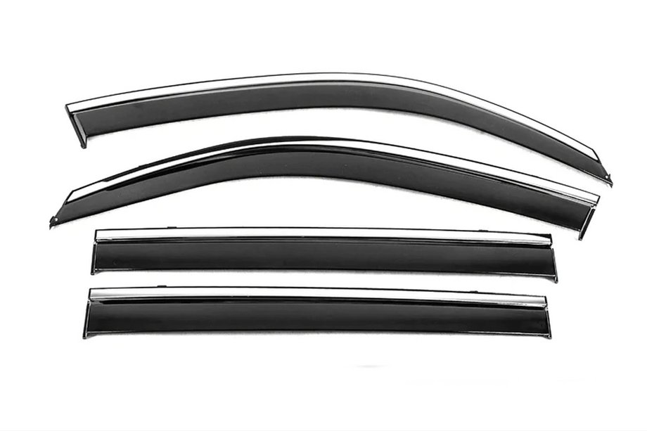Toyota Land Cruiser 200 2007–2021 Okenní deflektory s chromovanou lištou Niken Luxury (4 ks) Fotografie 2