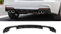 BMW řada 3 F30/F31 2012–2019 Difuzor zadního nárazníku pro oboustranný dvojitý výfuk (pro M-Sport, ABS) fotografie 1