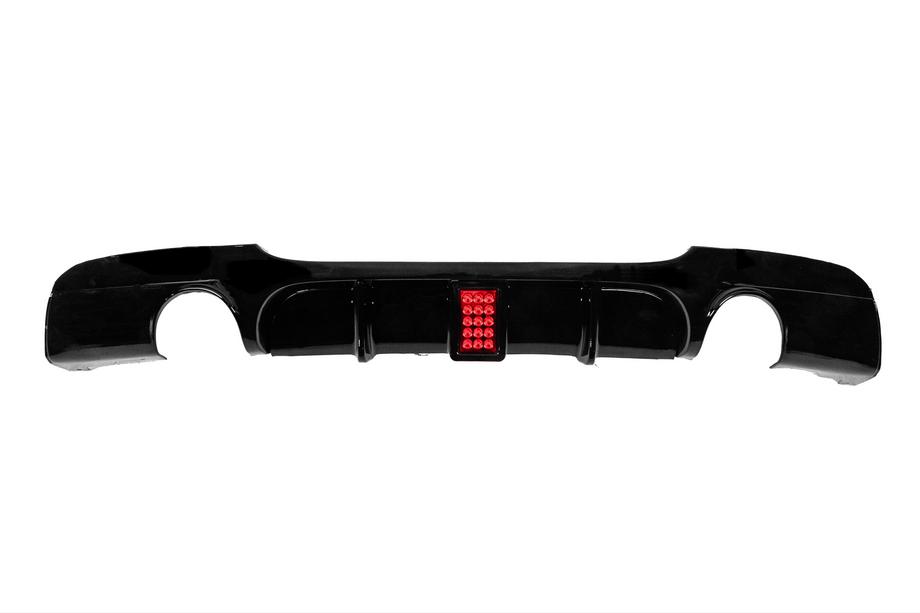 BMW řady 3 E90/E91 2005–2011 Difuzor zadního nárazníku pro dvojitý výfuk 1+1 s LED (pro M-Sport, ABS) Fotografie 1