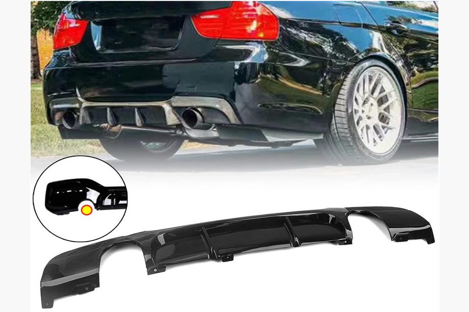 BMW řady 3 E90/E91 2005–2011 Difuzor zadního nárazníku pro výfuk s jednou koncovkou na každé straně (pro M-Sport, ABS) Image