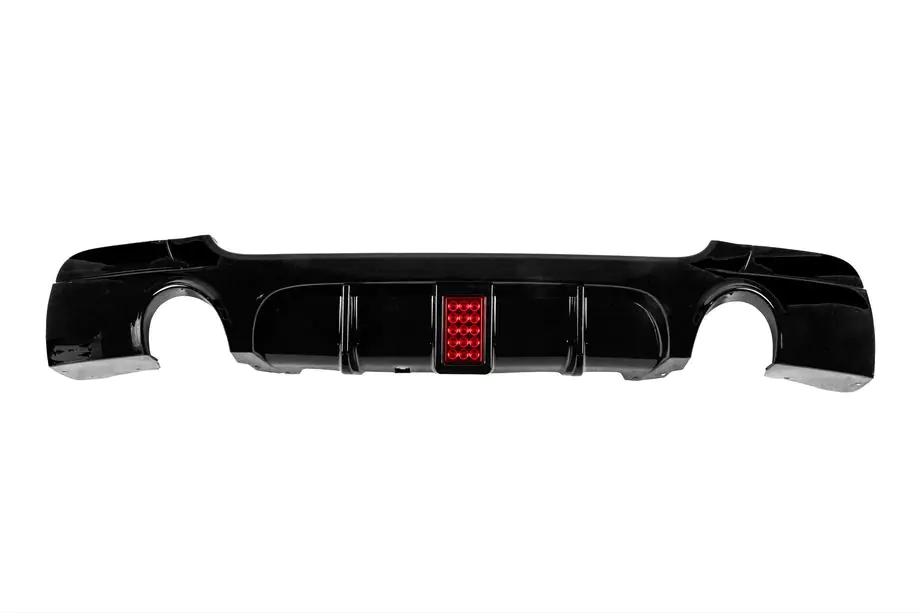 BMW řada 3 E92/E93 2006–2013 Difuzor zadního nárazníku pro dvojitý výfuk 1+1 s LED (pro M-Sport, ABS) Image