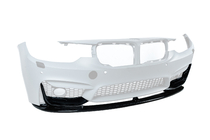 BMW řada 3 F30/F31 2012–2019 Přední lip spoiler BM (pro M3-LOOK, lesklá černá) fotografie 3