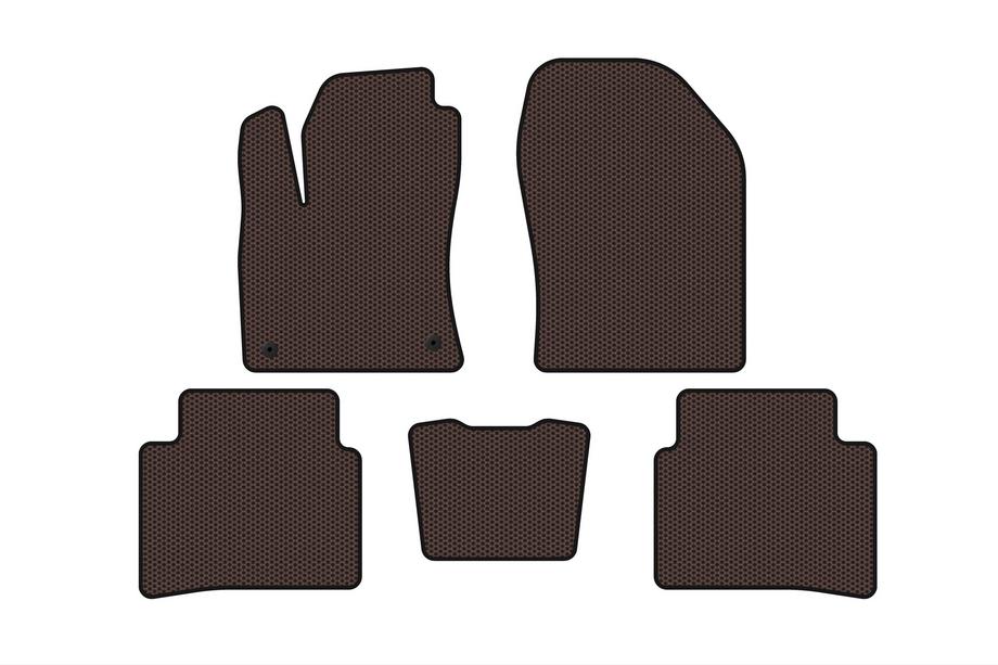 Toyota Prius 2015–2022 Gumové autokoberce Carsuit (LB, hnědé) Image