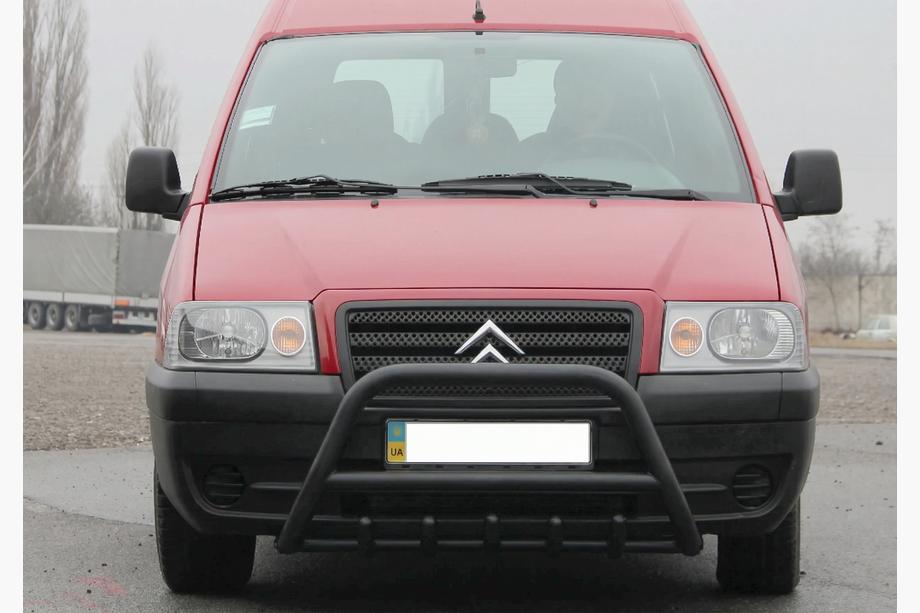 Peugeot Expert 1995–2007 Přední ochranný rám WT003 Black (nerez) Fotografie 1