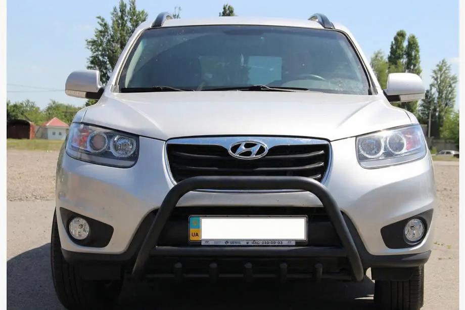Hyundai Santa Fe 2 2006–2012 Přední ochranný rám (bullbar) WT003 Black (nerez) Image