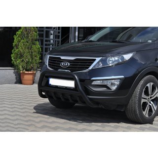 Přední ochranný rám (bullbar) WT003 Black (nerez) Kia Sportage 2010–2015 fotografie 1