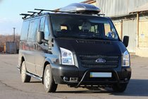 Ford Transit 2000–2014 Přední ochranný rám (bullbar) WT003 Black (2006-2014, nerez) fotografie 1