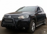 Volkswagen Touareg 2010–2018 Přední ochranný rám WT003 Black (nerez) fotografie 3