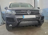 Volkswagen Touareg 2010–2018 Přední ochranný rám WT003 Black (nerez) fotografie 4