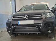 Volkswagen Touareg 2010–2018 Přední ochranný rám WT003 Black (nerez) fotografie 1