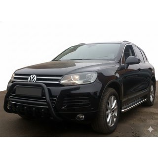 Přední ochranný rám WT003 Black (nerez) Volkswagen Touareg 2010–2018 fotografie 3