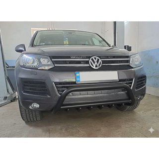 Přední ochranný rám WT003 Black (nerez) Volkswagen Touareg 2010–2018 fotografie 4