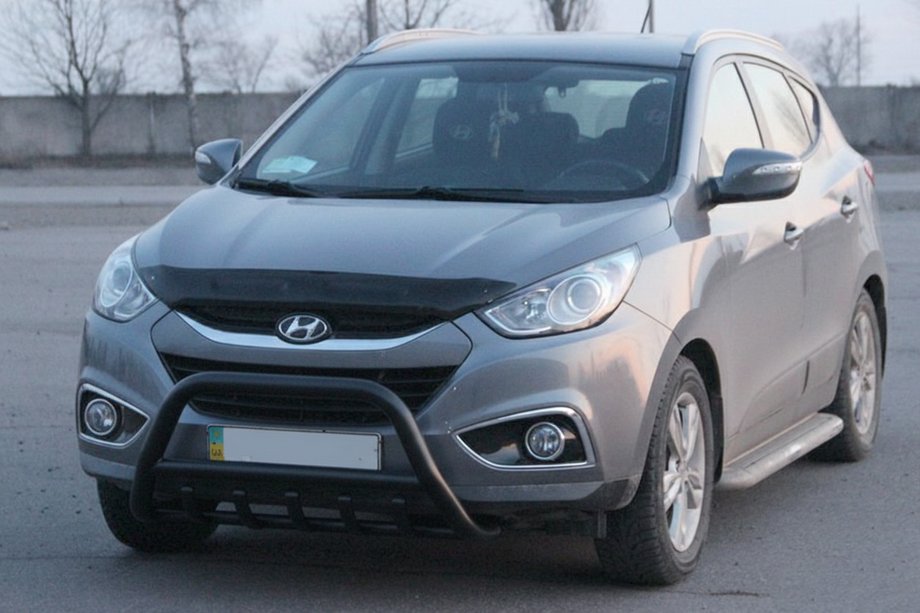 Hyundai IX-35 2010–2015 Přední ochranný rám WT003 Black (nerez) Image
