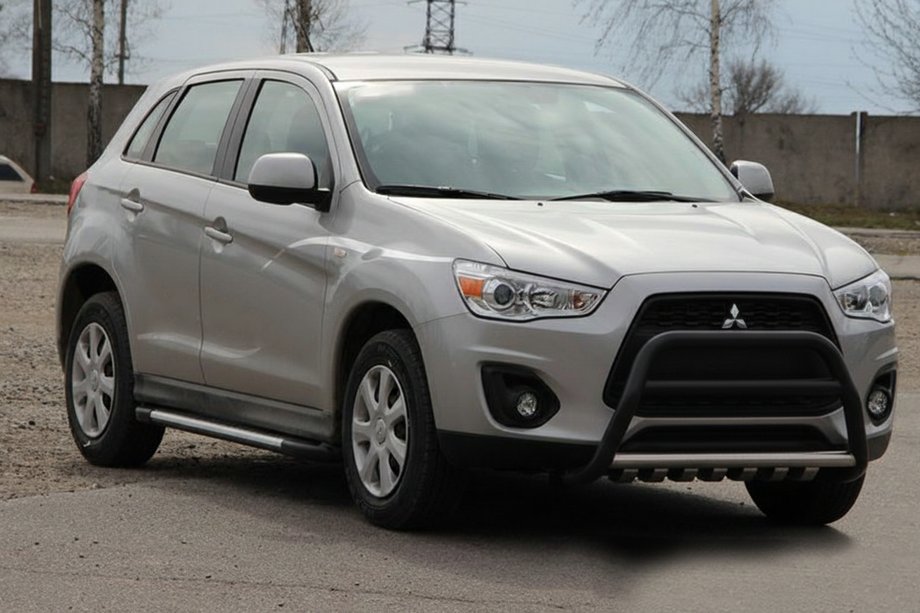 Mitsubishi ASX 2010–2023 Přední ochranný rám (bullbar) WT003 Black (nerez) Image