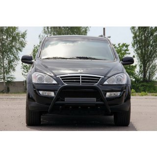 Přední ochranný rám WT003 Black (nerez) SsangYong Kyron 2005–2014 fotografie 2