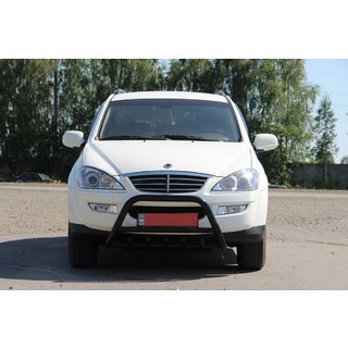 Přední ochranný rám WT003 Black (nerez) SsangYong Kyron 2005–2014 fotografie 3