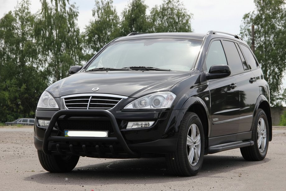 SsangYong Kyron 2005–2014 Přední ochranný rám WT003 Black (nerez) Image