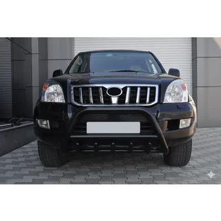 Nízký přední ochranný rám WT003 Black (nerez) Toyota Land Cruiser Prado 120 2002–2009 fotografie 4