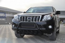 Toyota Land Cruiser Prado 150 2009–2023 Přední ochranný rám WT003 Black (nerez) fotografie 5