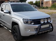 Volkswagen Amarok 2010–2022 Přední ochranný rám WT003 Black (nerez) fotografie 4