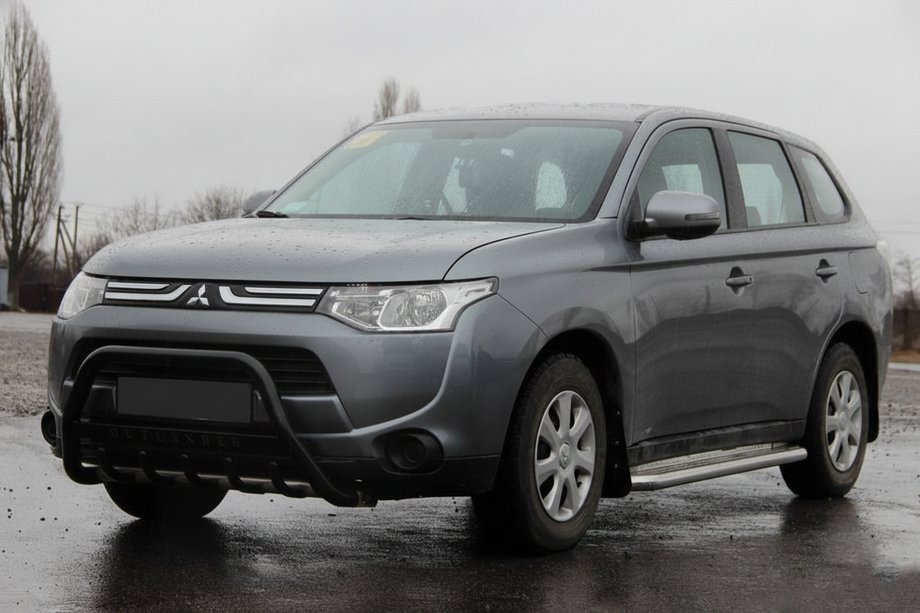Mitsubishi Outlander 2012–2021 Přední ochranný rám WT004 Black (nerez) Image