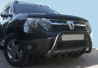 Dacia Duster 2008–2018 Nerezový přední ochranný rám (bullbar) WT003 Black bez nápisu fotografie 3