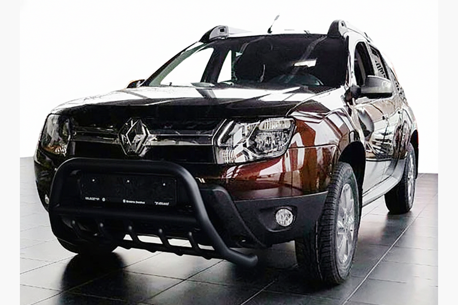 Dacia Duster 2008–2018 Nerezový přední ochranný rám (bullbar) WT003 Black bez nápisu Image