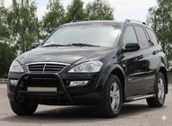 SsangYong Action 2005–2018 Přední ochranný rám WT003 Black (nerez) fotografie 3