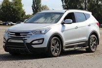 Hyundai Santa Fe 3 2012–2018 Přední ochranný rám WT003 Black (nerez) fotografie 1