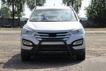 Hyundai Santa Fe 3 2012–2018 Přední ochranný rám WT003 Black (nerez) fotografie 3