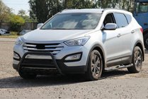 Hyundai Santa Fe 3 2012–2018 Přední ochranný rám WT003 Black (nerez) fotografie 5