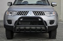 Mitsubishi L200 2006–2015 Přední ochranný rám (bullbar) WT003 Black (nerez) fotografie 3