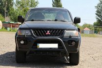 Mitsubishi Pajero Sport 1996–2007 Přední ochranný rám WT003 Black (nerez) fotografie 4