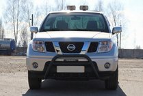 Nissan Navara 2006–2015 Přední ochranný rám WT003 Black (nerez) fotografie 6