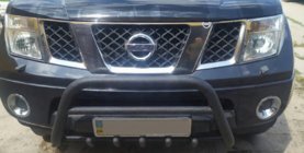 Nissan Navara 2006–2015 Přední ochranný rám WT003 Black (nerez) fotografie 3